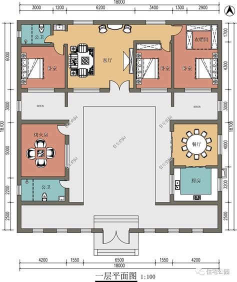 3合院|精选图库丨15套三合院户型合集，带平面图